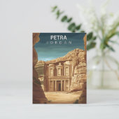 Petra Jordan Ancient Rose City Al-Khazneh ポストカード (スタンド正面)