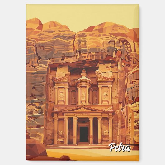 Petra Jordan Travel マグネット (正面)