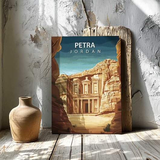 Petra Jordan Travel Poster Canvas Print Wall Art キャンバスプリント