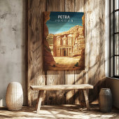 Petra Jordan Travel Poster Canvas Print Wall Art キャンバスプリント