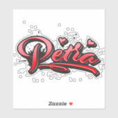 Petra red Heart Graffiti Aufkleber Sticker シール (シート)