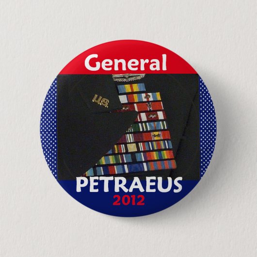 Petraeus 2012年のPresdentイラクボタン 缶バッジ (正面)