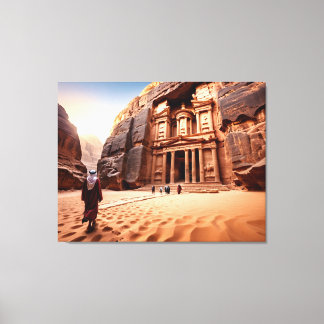 Petra's Treasury at Dawn キャンバスプリント