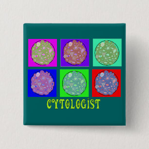 Petrieの皿のデザインのCytologistのギフトの細胞 缶バッジ