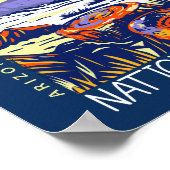 Petrified Forest National Park Vintage Distressed  ポスター (角)