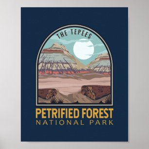 Petrified Forest National Park Vintage Emblem ポスター