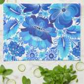 Petrikivka Ukrainian traditional folk art.  キッチンタオル (折り畳み)