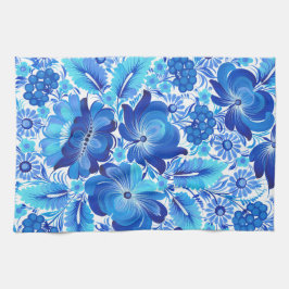 Petrikivka Ukrainian traditional folk art.  キッチンタオル