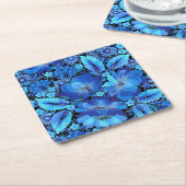 Petrikivka Ukrainian traditional folk art スクエアペーパーコースター (アングル)