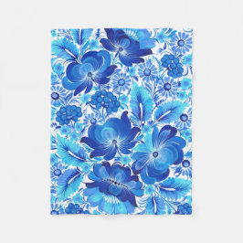 Petrikivka Ukrainian traditional folk art.  フリースブランケット