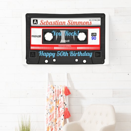 Petro 80のカセットテープまたはMixtape任意の大事な行事 横断幕 (インサイチュ)