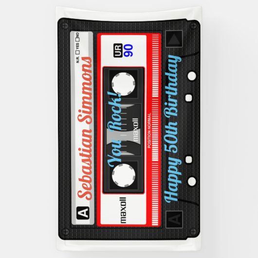 Petro 80のカセットテープまたはMixtape任意の大事な行事 横断幕 (縦)