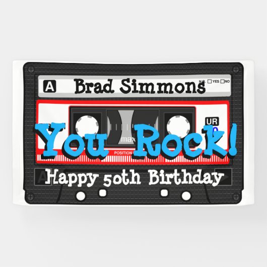 Petro 80のカセットテープまたはMixtape任意の大事な行事   横断幕 (横)