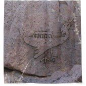 Petroglyph未識別飛んでいるオブジェクト通話Cany シャワーカーテン (正面)