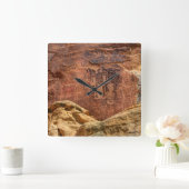 Petroglyph 3人の王- Mcconkie牧場-ユタ スクエア壁時計 (ホーム)