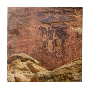 Petroglyph 3人の王- Mcconkie牧場-ユタ タイル