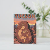 Petroglyph Tuscon Arizona Travel ポストカード (スタンド正面)