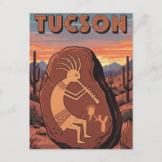 Petroglyph Tuscon Arizona Travel ポストカード (正面)