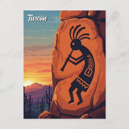 Petroglyph Tuscon Arizona Travel ポストカード (正面)