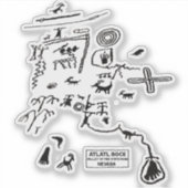 Petroglyphs at Atlatl Rock at Valley of Fire State シール (正面)