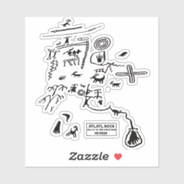 Petroglyphs at Atlatl Rock at Valley of Fire State シール