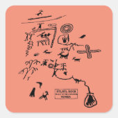 Petroglyphs at Atlatl Rock at Valley of Fire State スクエアシール (正面)