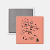 Petroglyphs at Atlatl Rock at Valley of Fire State マグネット (正面/裏面)