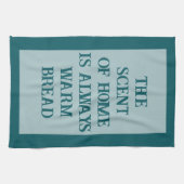 Petrol Blue - White キッチンタオル (横)