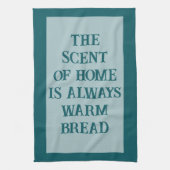 Petrol Blue - White キッチンタオル (縦)