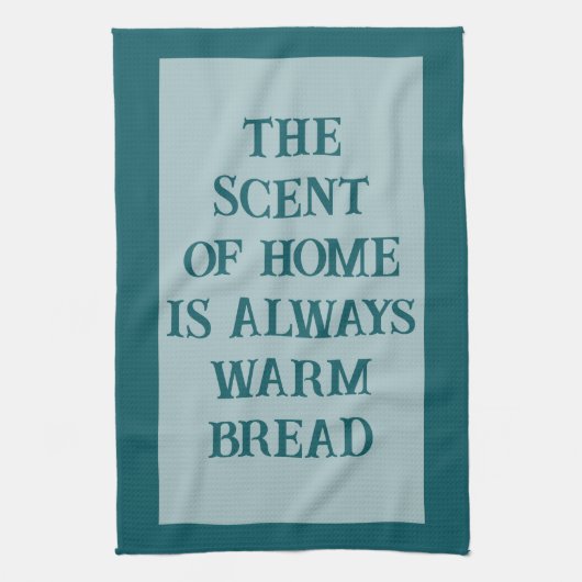 Petrol Blue - White キッチンタオル (縦)