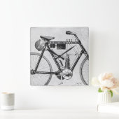 Petroletteオメガのオートバイ1895年 スクエア壁時計 (ホーム)