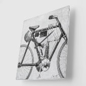 Petroletteオメガのオートバイ1895年 スクエア壁時計 (傾斜)