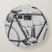 Petroletteオメガのオートバイ1895年 ラウンドクッション (裏面)