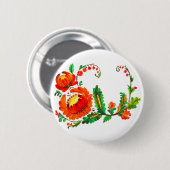 Petrykivkaのウクライナ人の芸術 缶バッジ (正面&裏面)