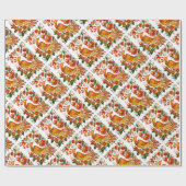 Petrykivkaのウクライナ人のfirebird ラッピングペーパー (フラット)