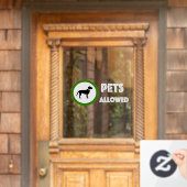Pets Allowed Sign for Storefront Window ウィンドウサイン (ホームデコレーション)