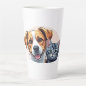 pets and dog カフェラテマグ (正面)