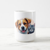 pets and dog コーヒーマグカップ (中央)