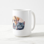 pets and dog コーヒーマグカップ (正面右)