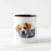 pets and dog ツートーンマグカップ (中央)