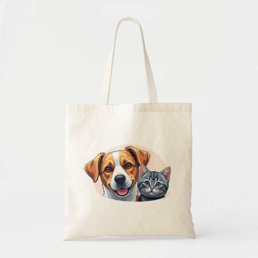 pets and dog トートバッグ (正面)