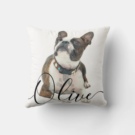 Pet's Custom Name and Photo クッション (裏面)