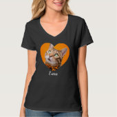 Pet's Cute Modern Typography Name and heart Photo Tシャツ (正面)