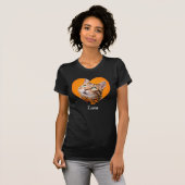 Pet's Cute Modern Typography Name and heart Photo Tシャツ (正面フル)