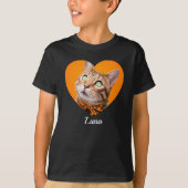 Pet's Cute Modern Typography Name and heart Photo Tシャツ (正面)