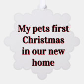 Pets First Christmas Paper Ornament Card オーナメントカード (裏面)