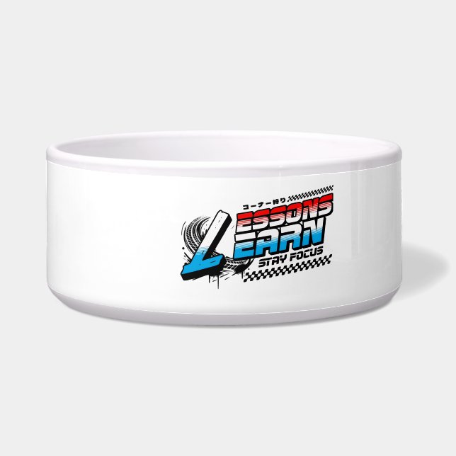 PETS FOCUS LESSONS LEARN CERAMIC PET BOWL  ボウル (正面)