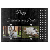 Pets Forever白黒フォトグラス カッティングボード (正面)