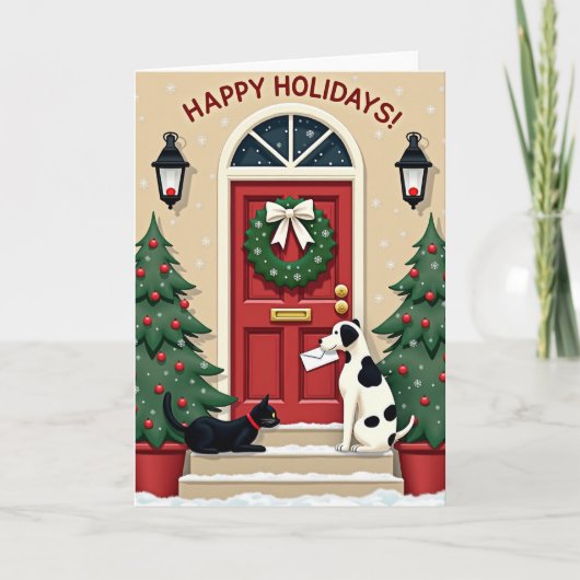 Pets Holiday Delivery Card カード (正面)