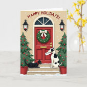 Pets Holiday Delivery Card カード (黄色い花)